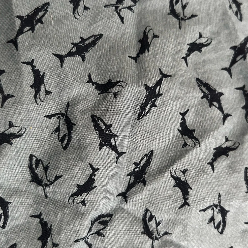 OshKosh B'gosh Navy Shark Pattern Button Down Shirt